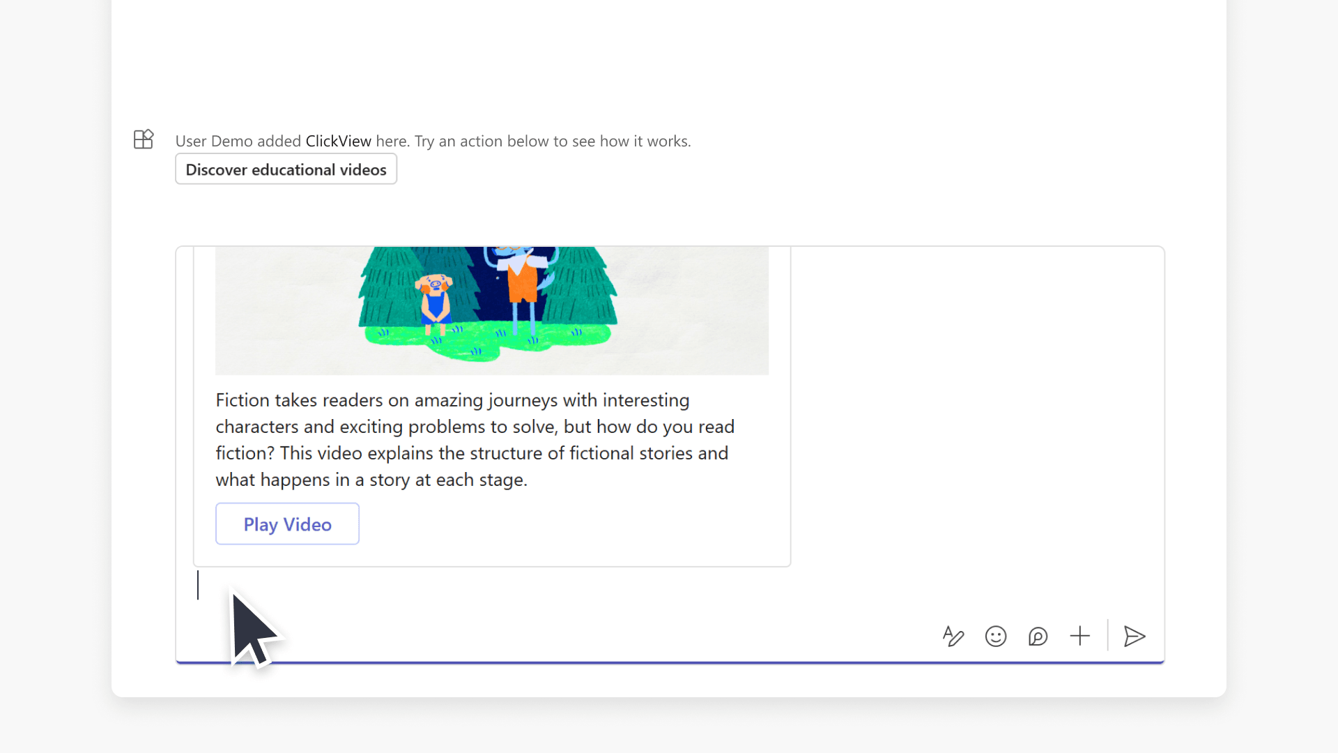 Input message on video