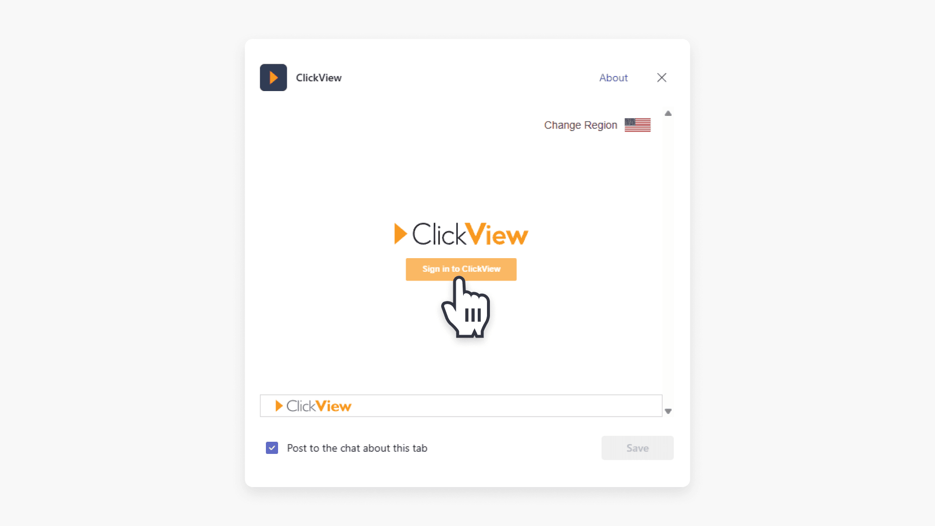 Clickview sign in through Microsoft teams