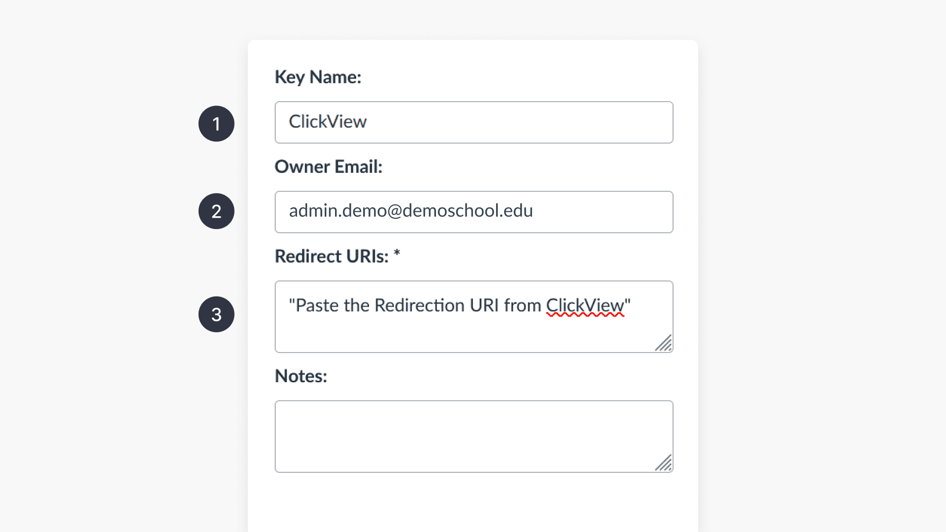 Access configuration settings