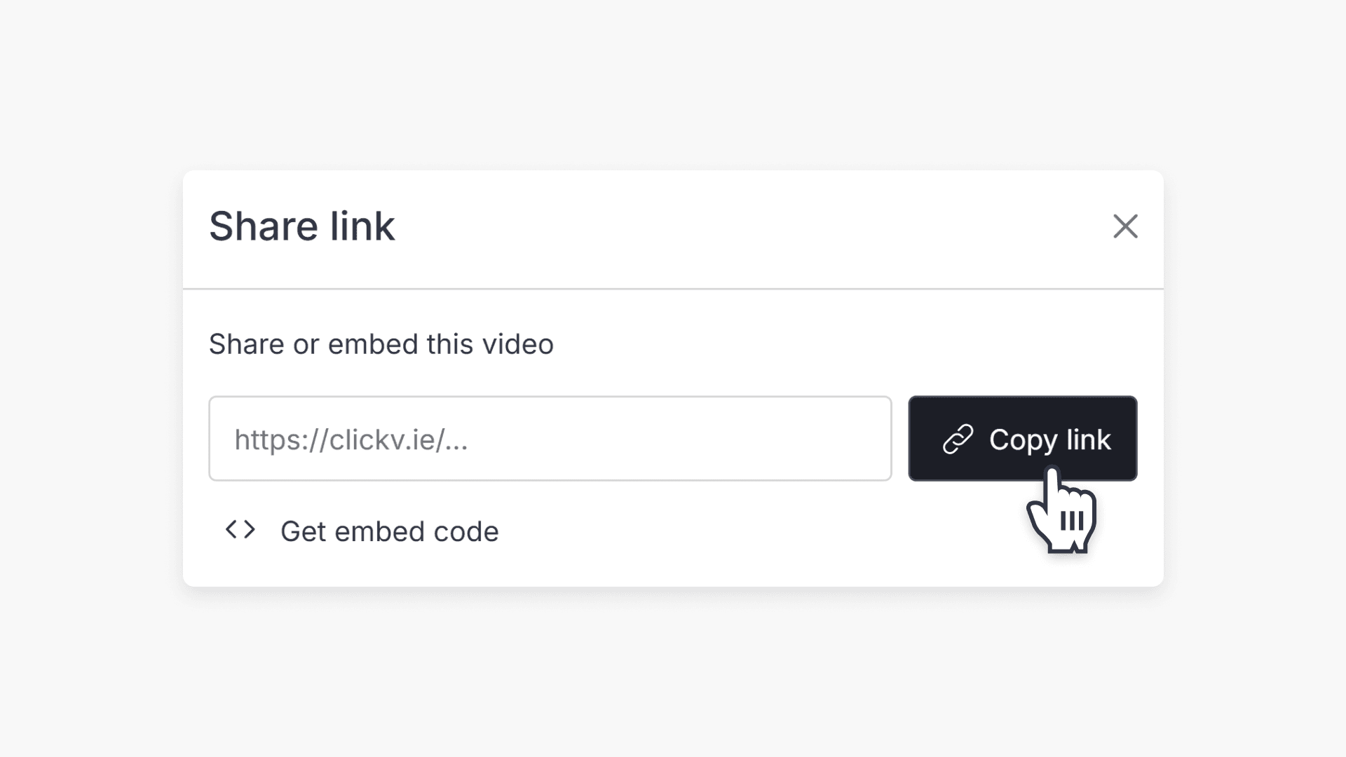 Clickview share link interface