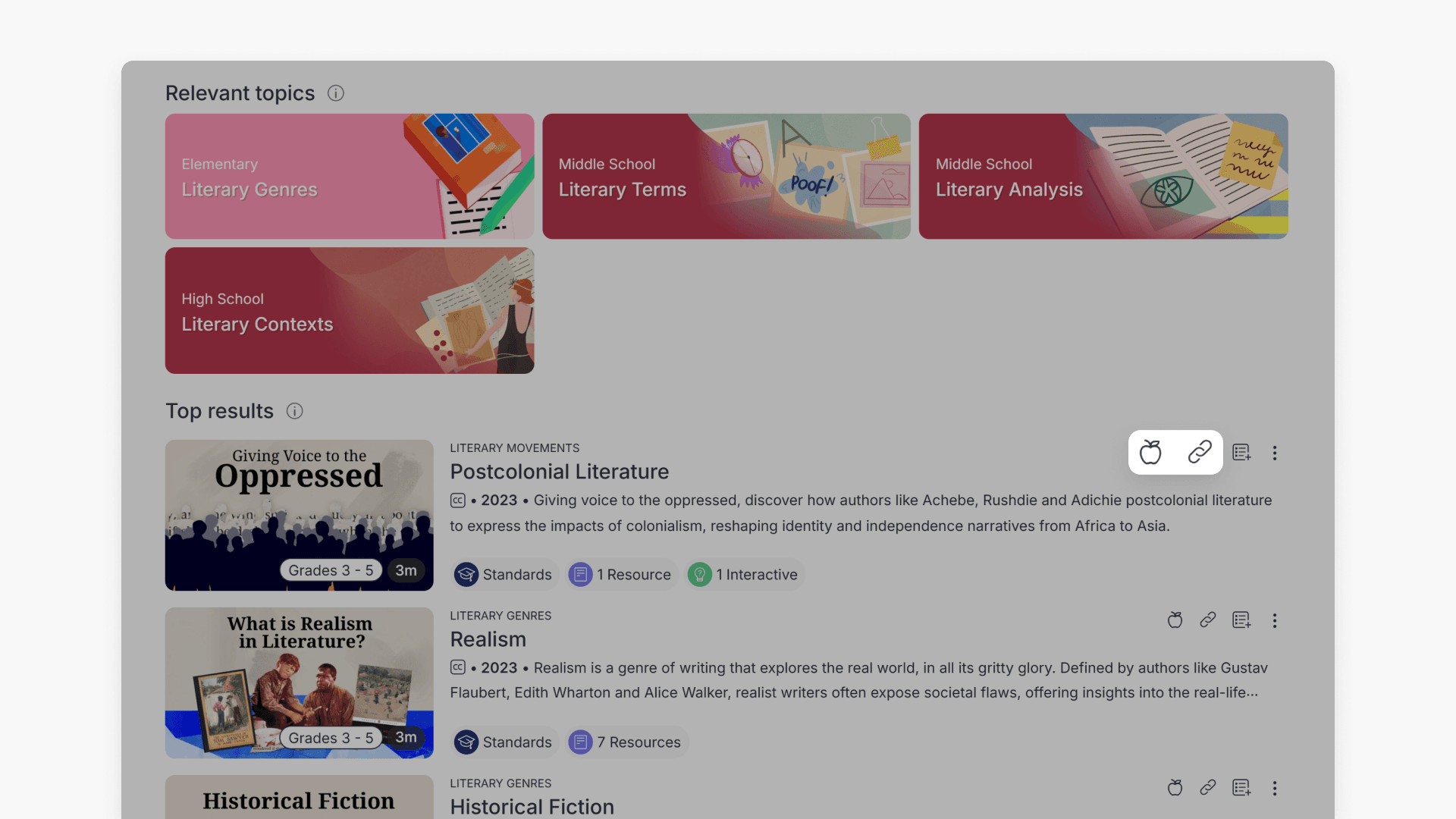 Clickview video list interface