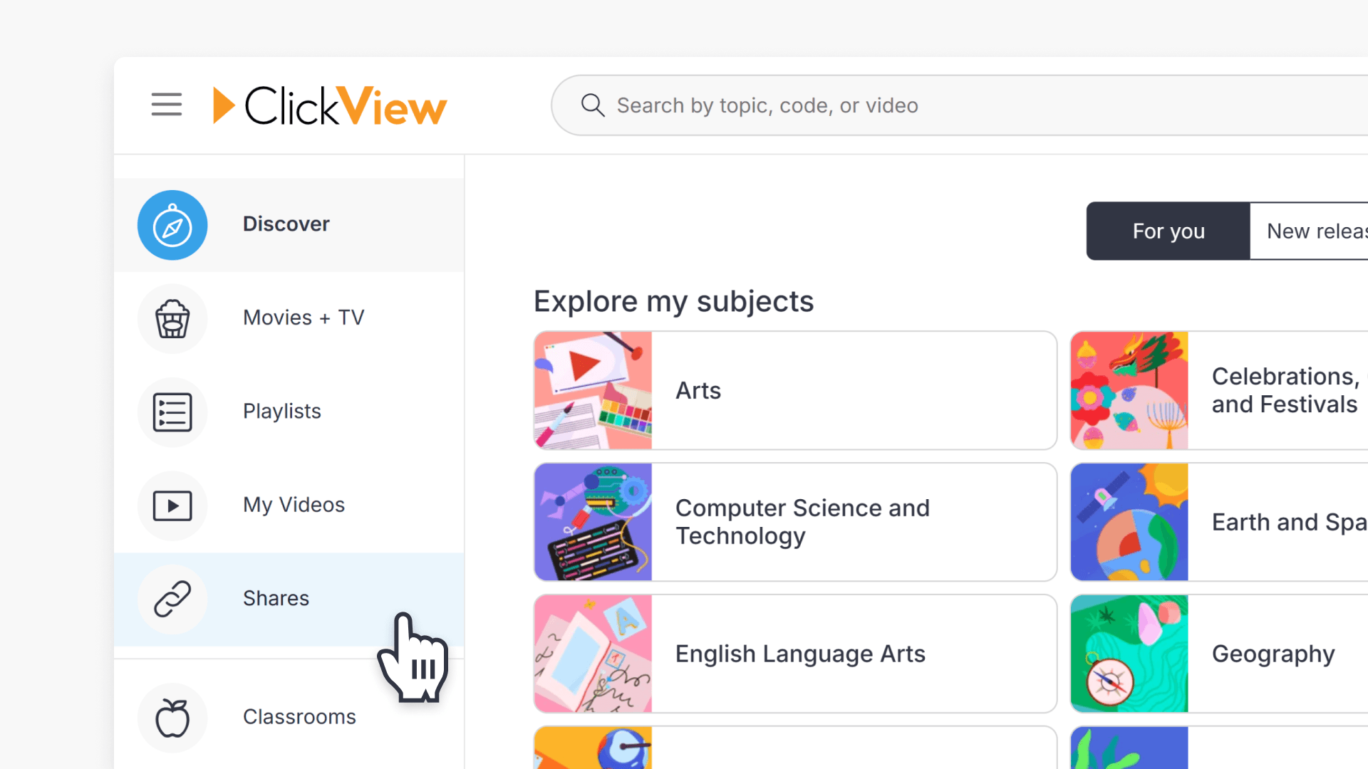 Clivkview share button