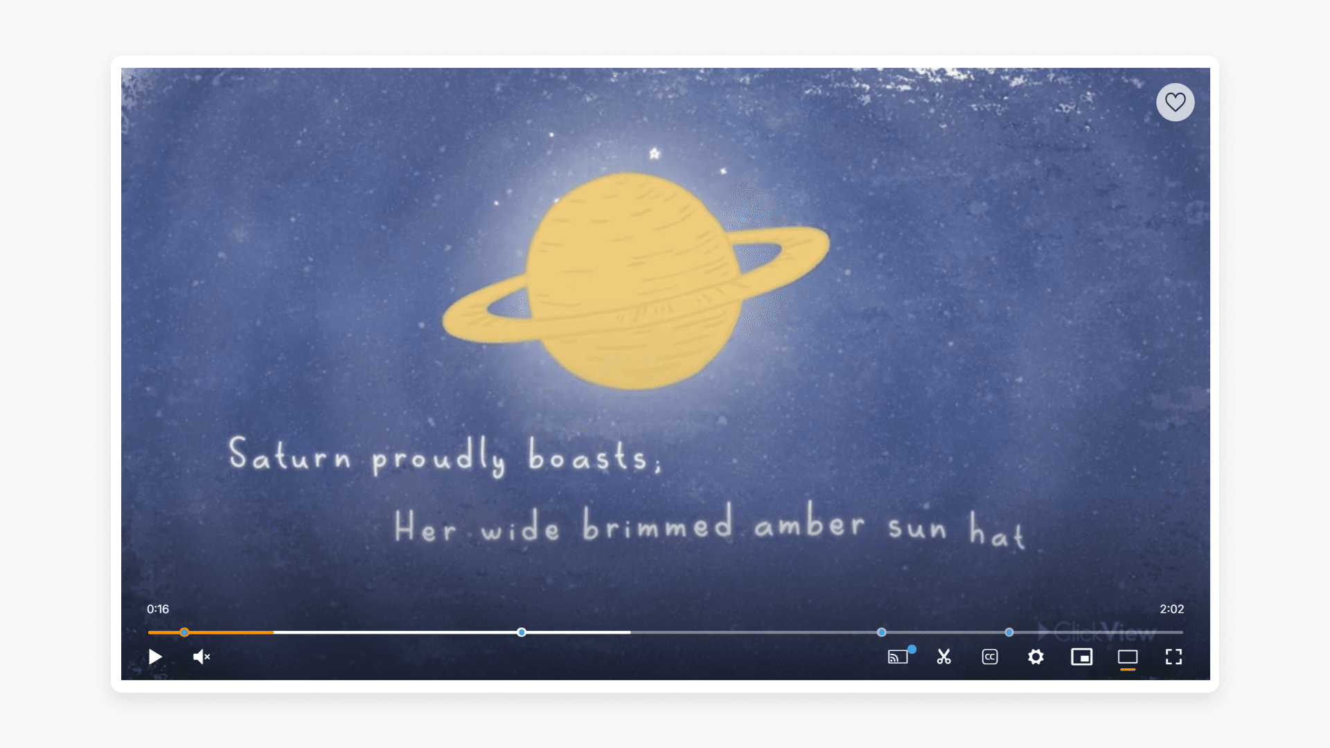 Video player full screen interface