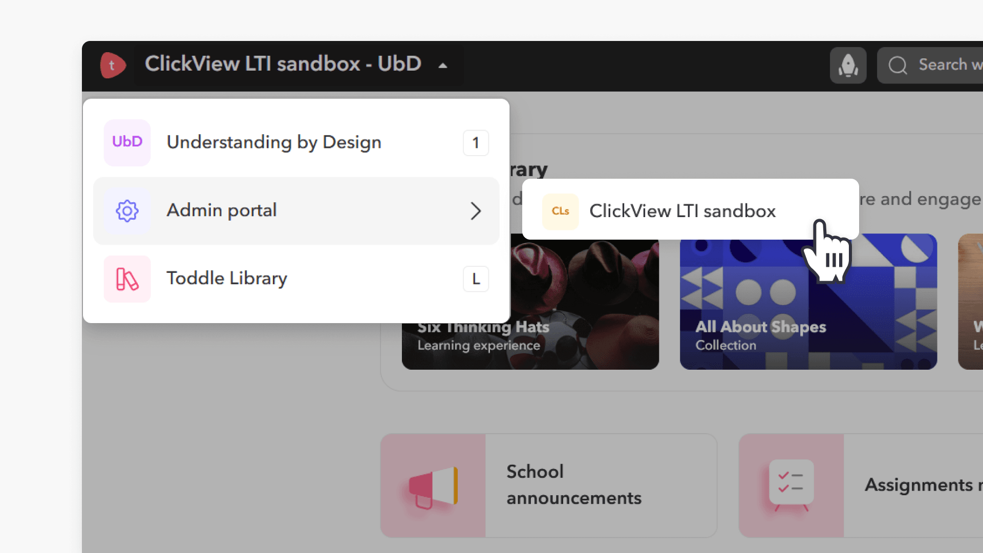 Click Clickview LTI Sandbox
