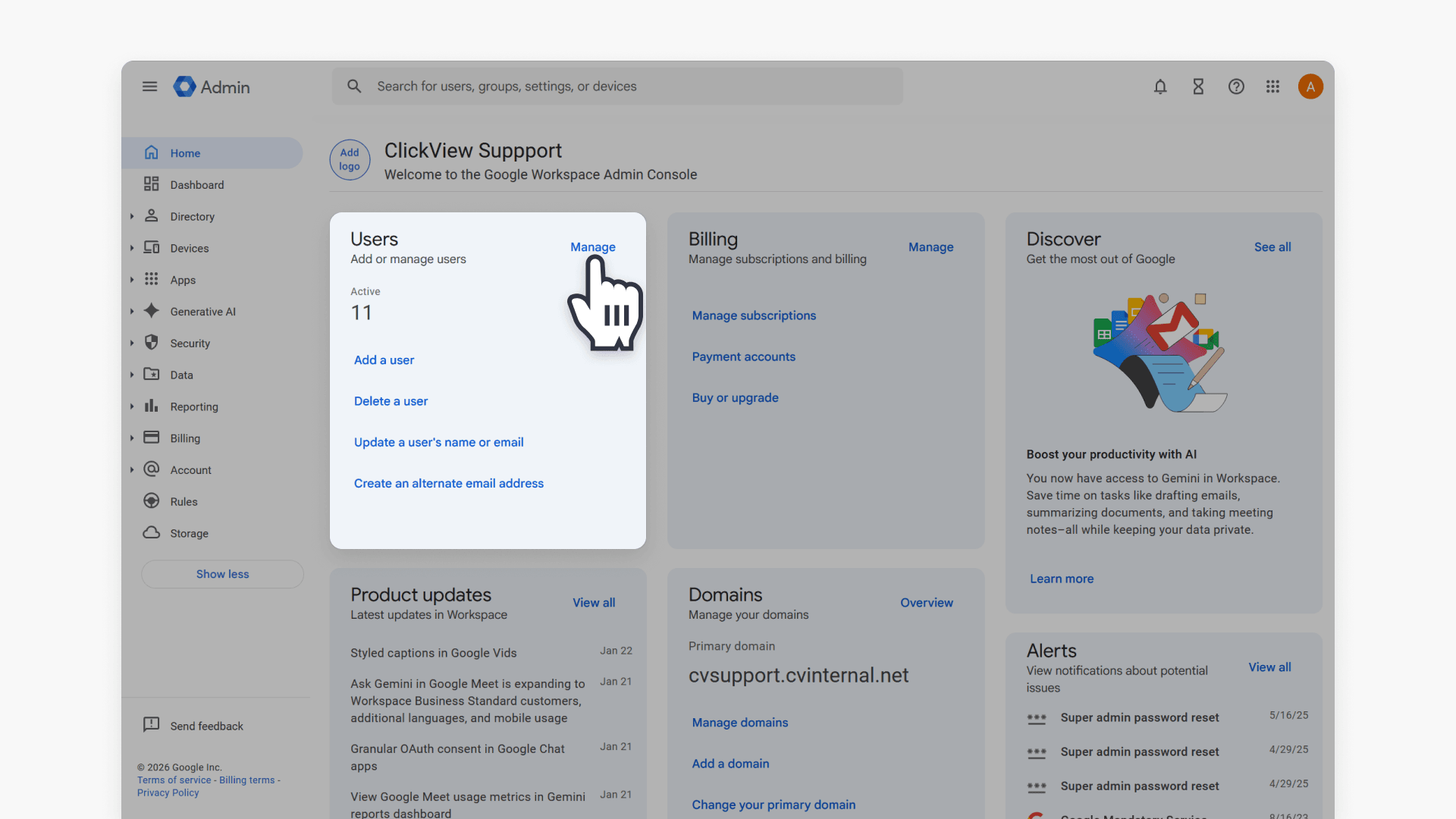 Select users