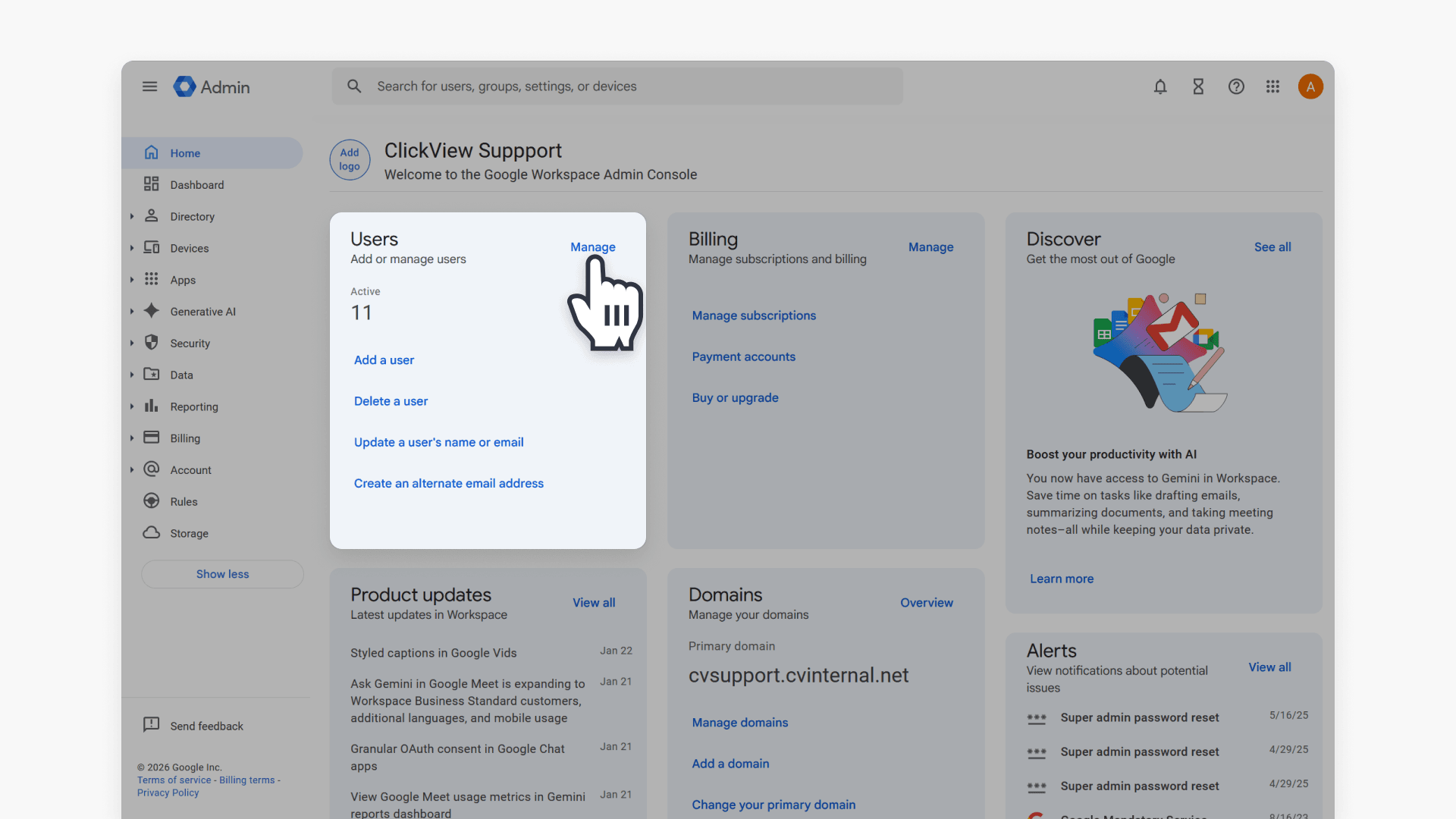 Select users
