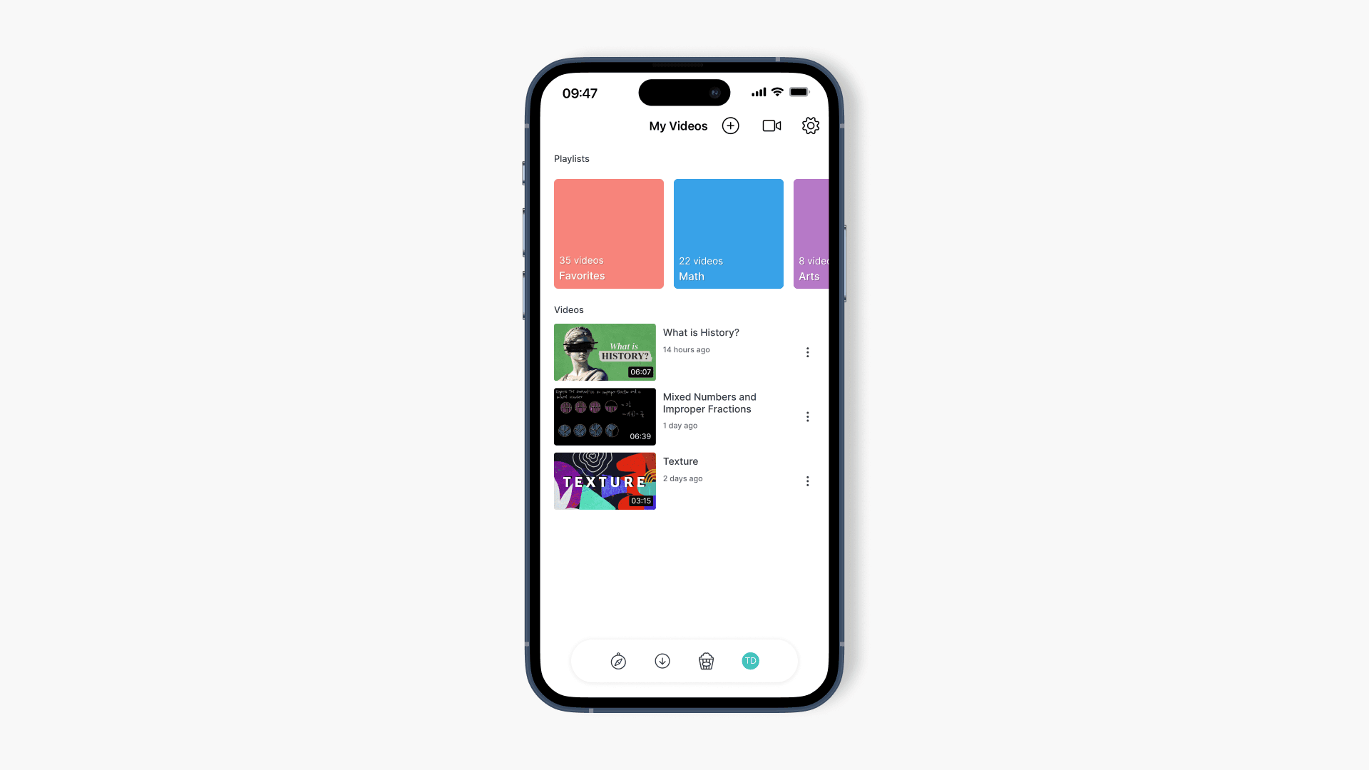 Clickview  my videos tab