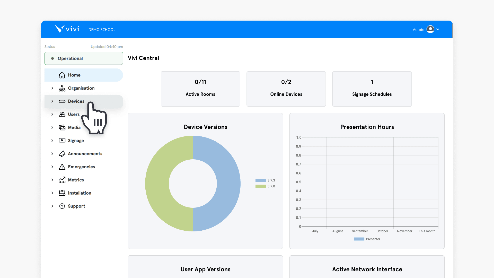 How to configure devices in Vivi Central