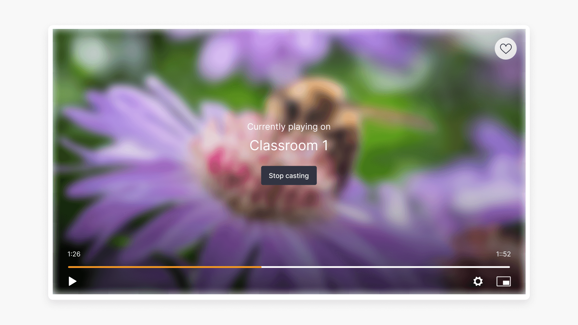 A message appears on the ClickView player when casting to your Vivi Device