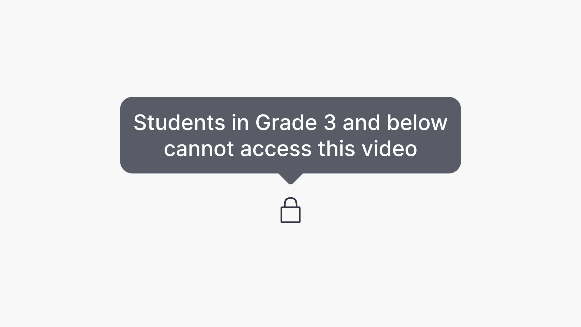 Restriction video padlock symbol