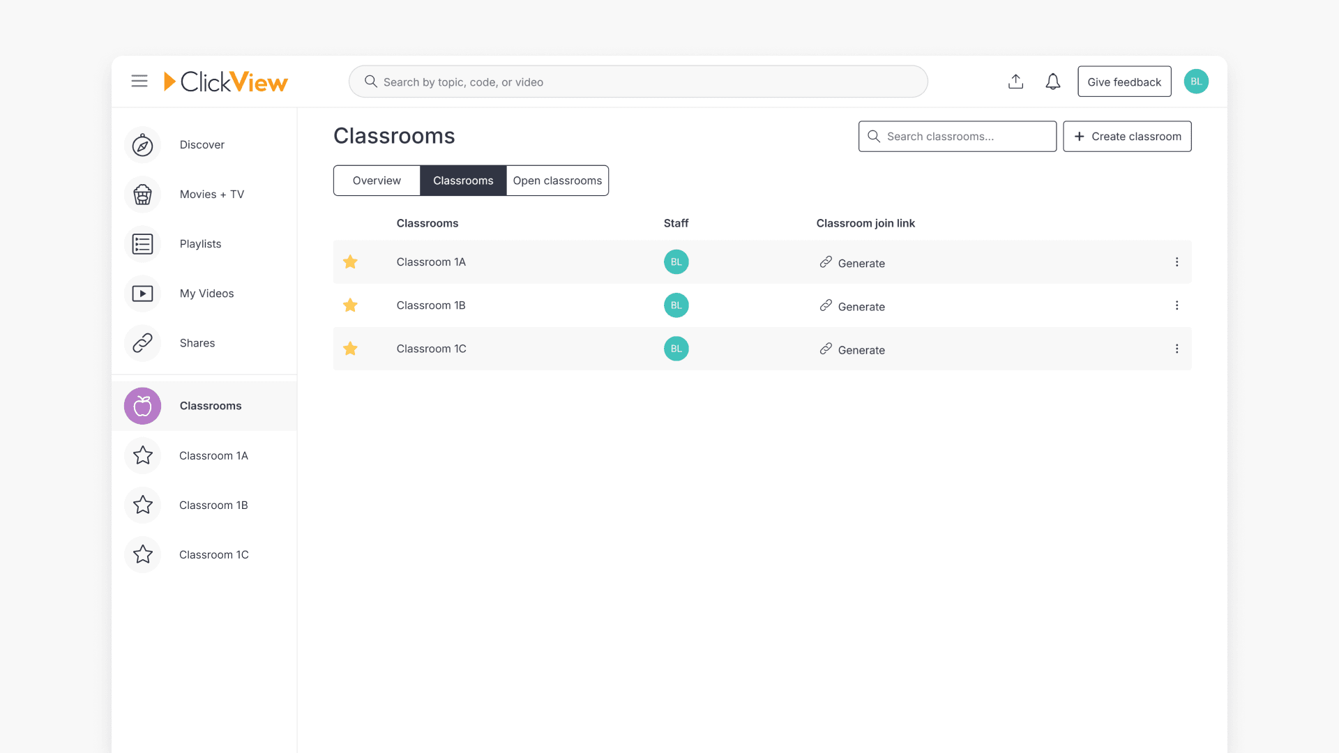Classroom classroom sub page