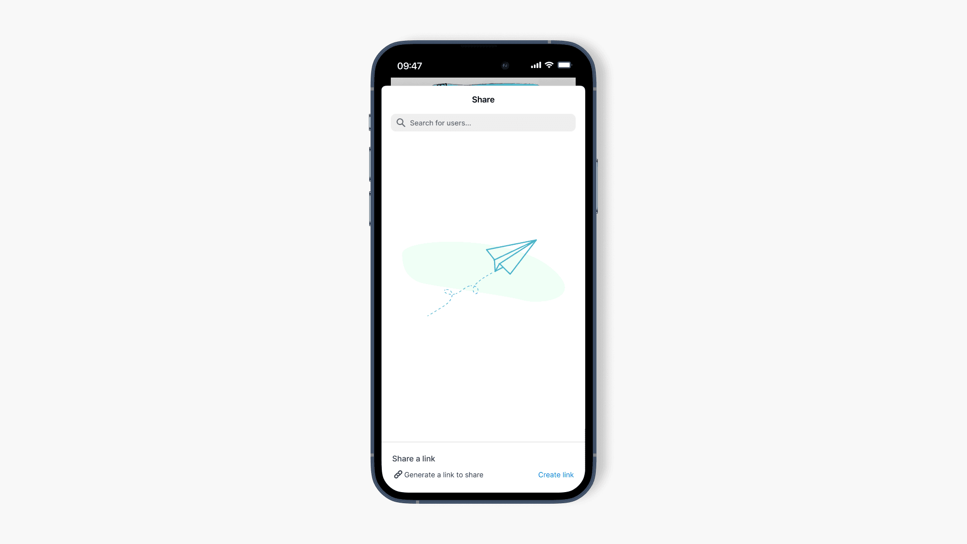 Sharing interface on IOS hero