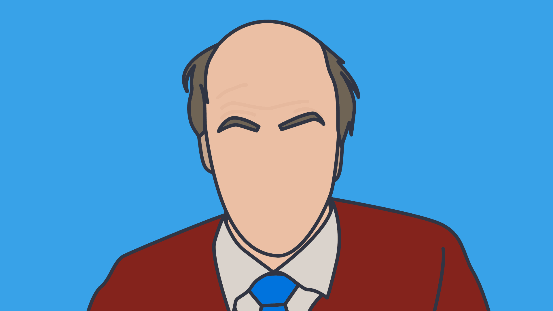 An illustration of an elderly man