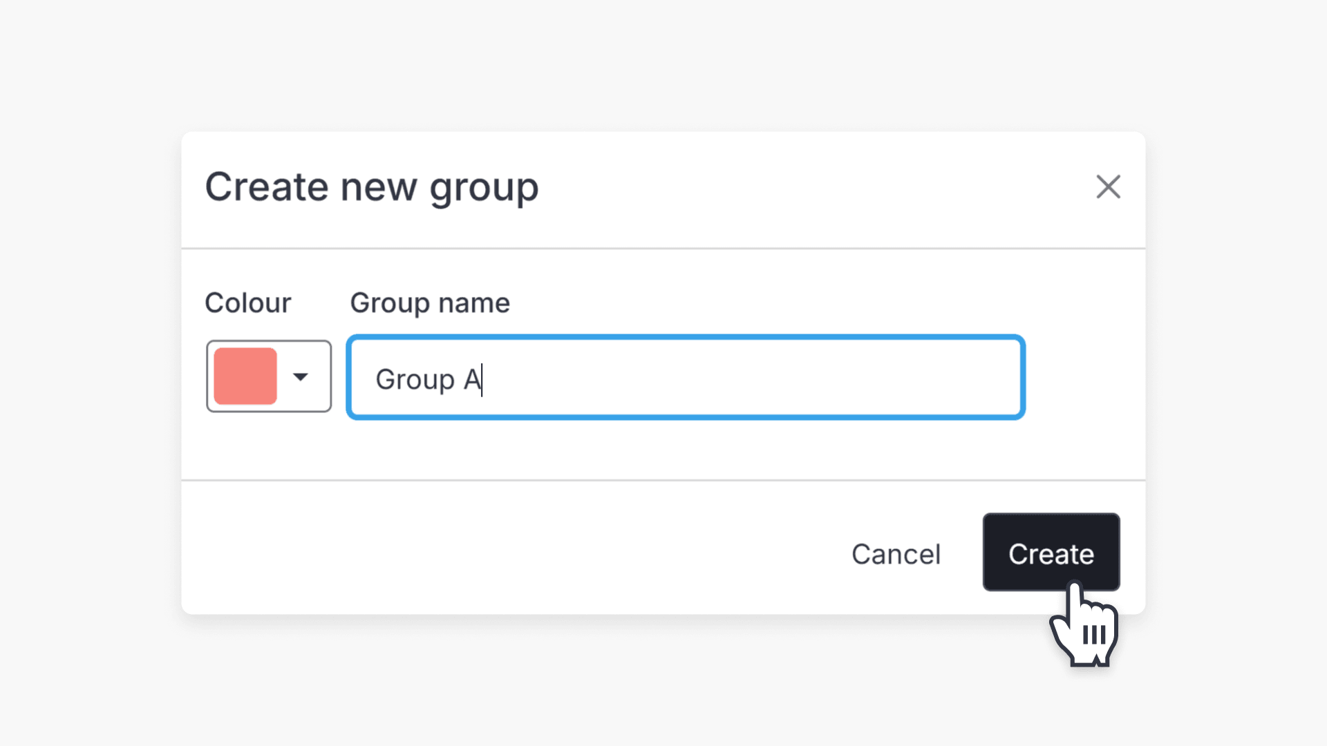 Create new group settings