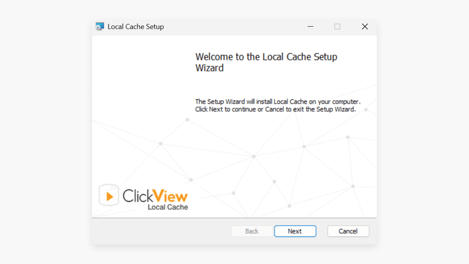 Install local cache hero