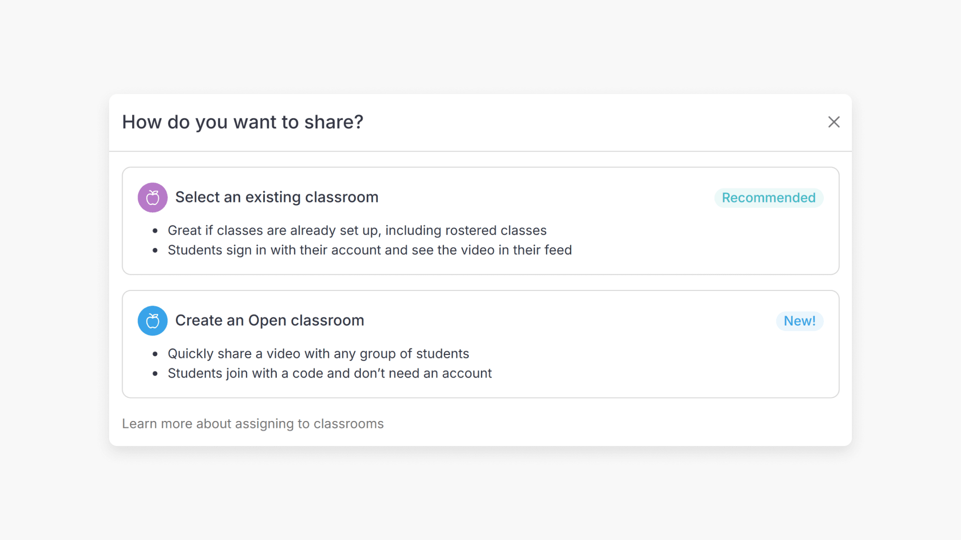 How do you want to share page