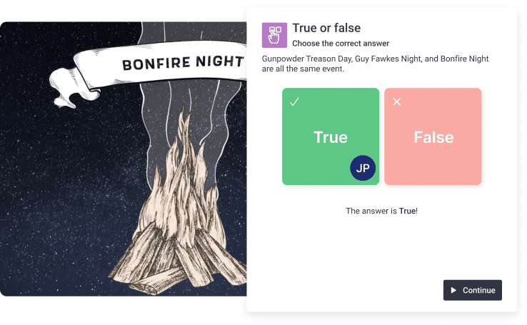 Interactive video quizzes