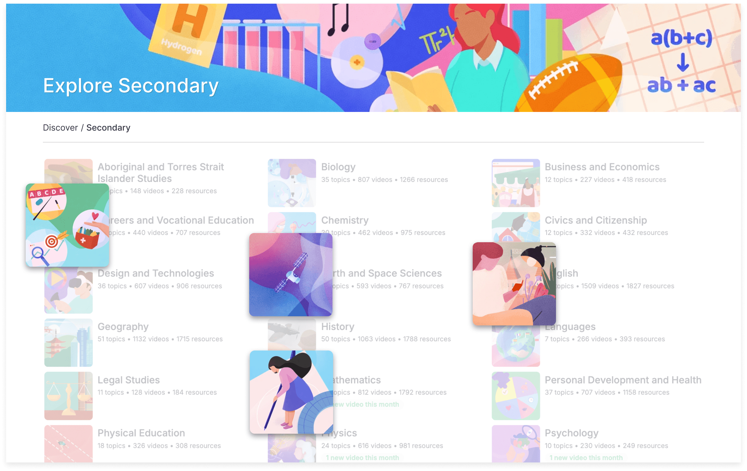 ClickView Topics popout