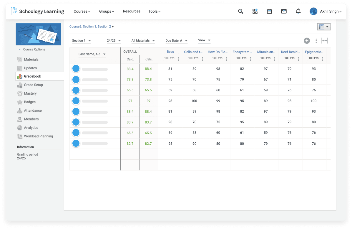 Gradebook integration