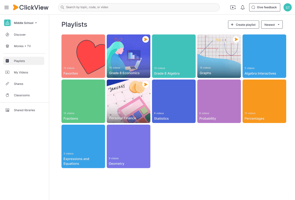 ClickView Playlists