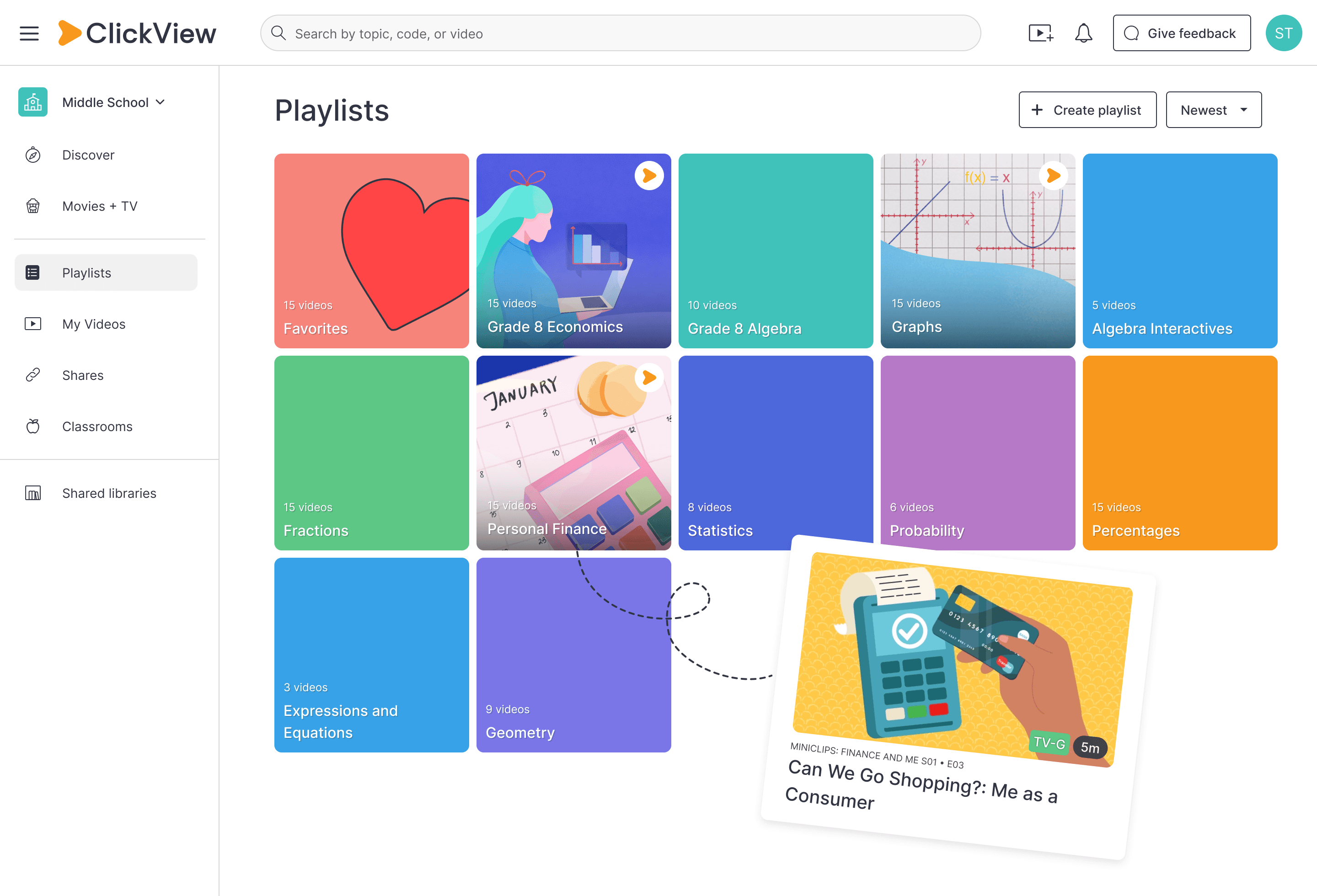 ClickView Playlists
