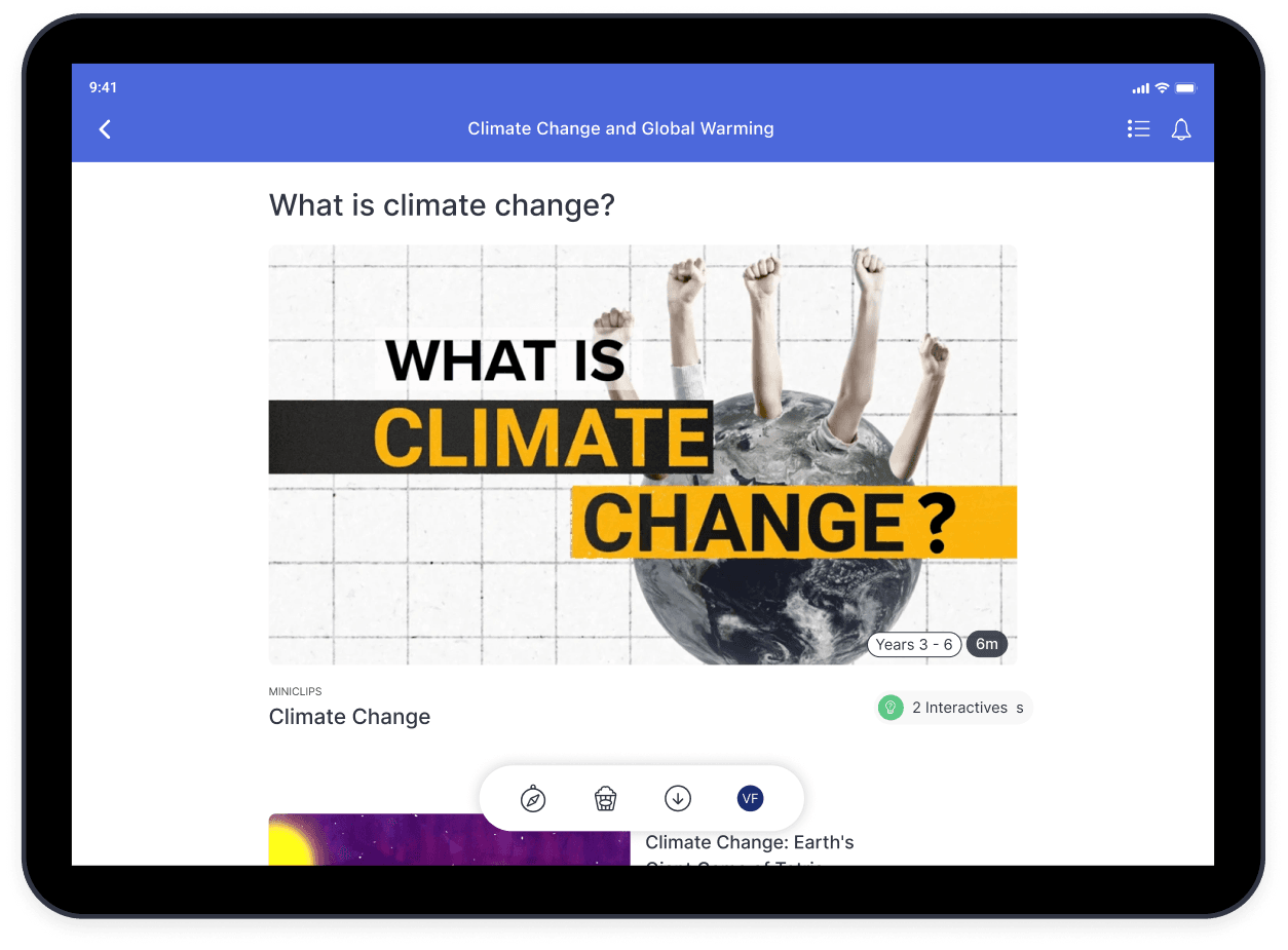 ClickView on tablet