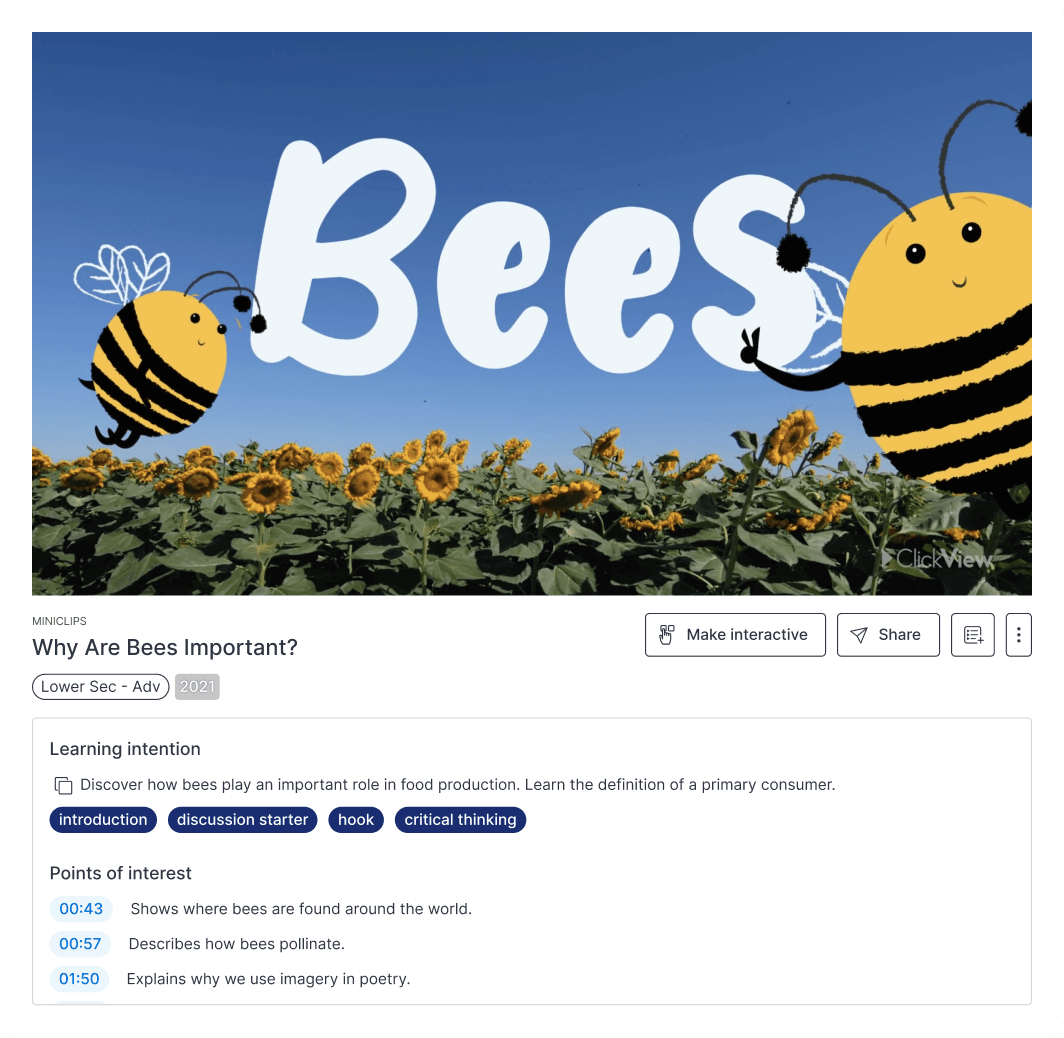 Ready to use videos and resources