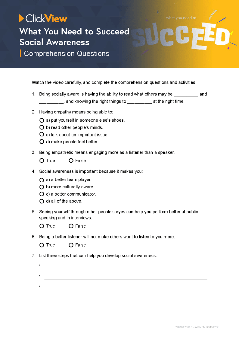 Social Awareness resource