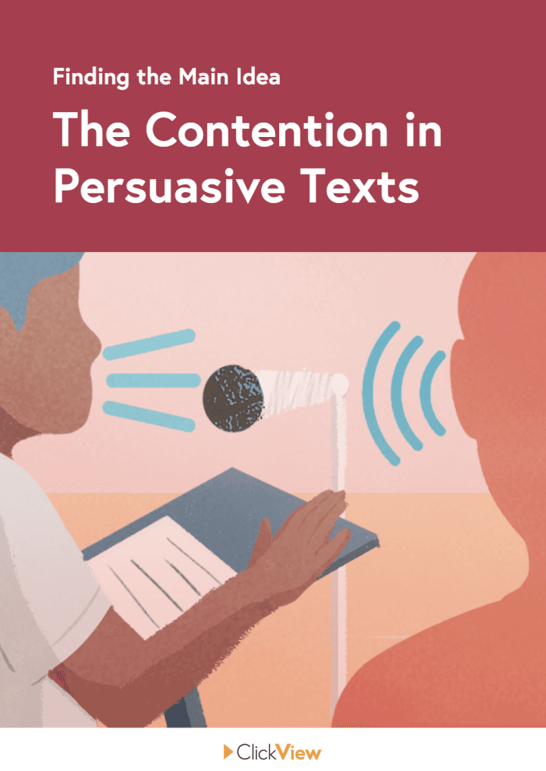 The Contention in Persuasive Texts resource