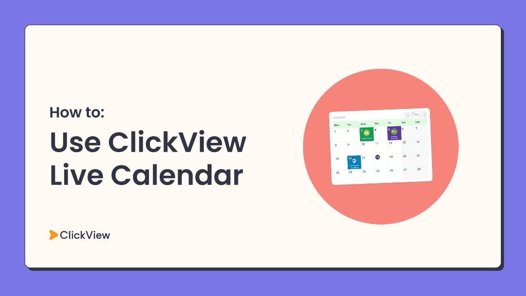 How To Use ClickView Live Calendar thumbnail