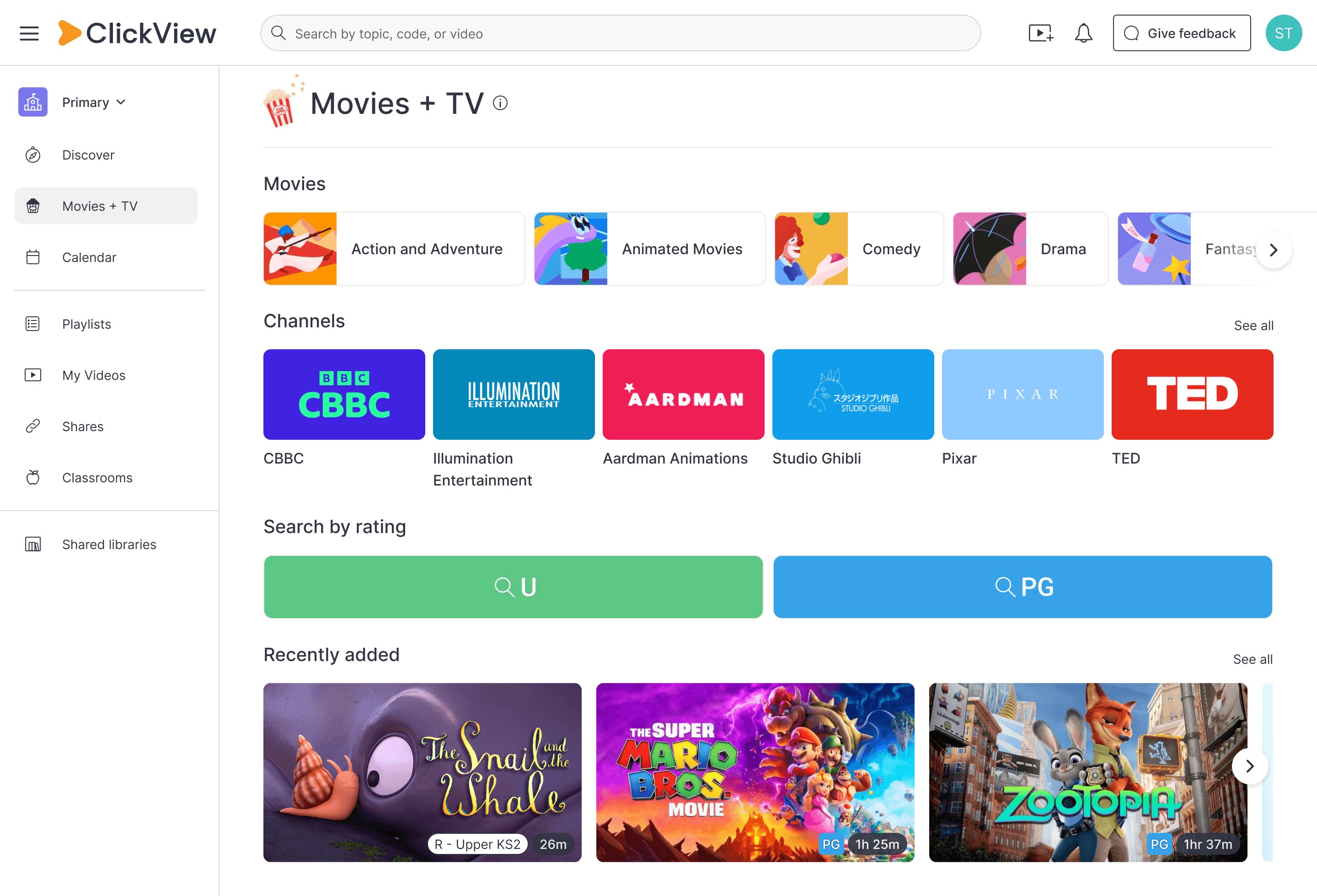 Movies and Tv dashboard