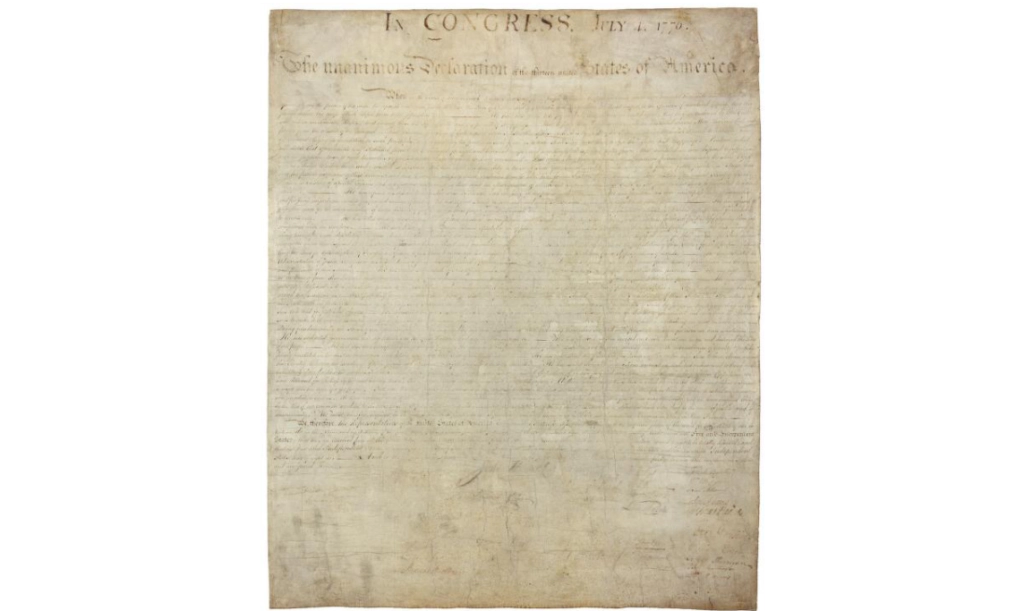 Image Source: Library of Congress, Declaration of Independence