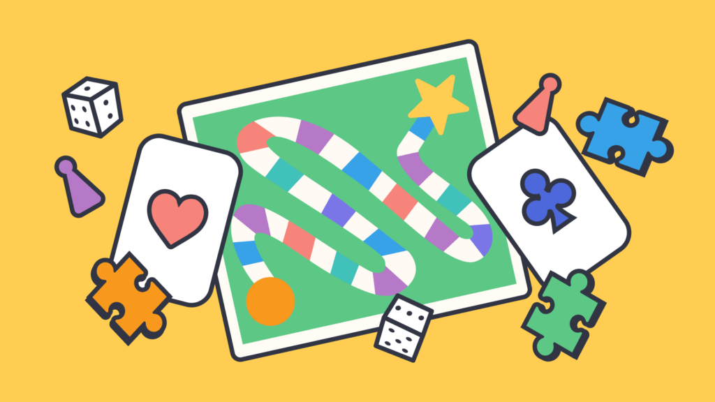 Board games, card games, and puzzles