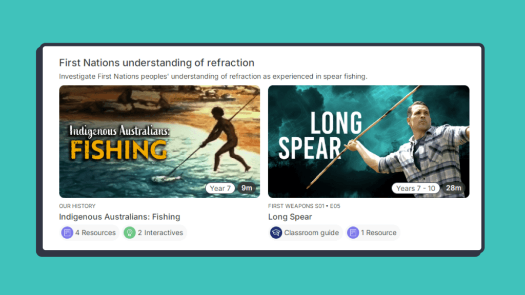 Secondary ClickView and NSW Curriculum-fishing-long-spear