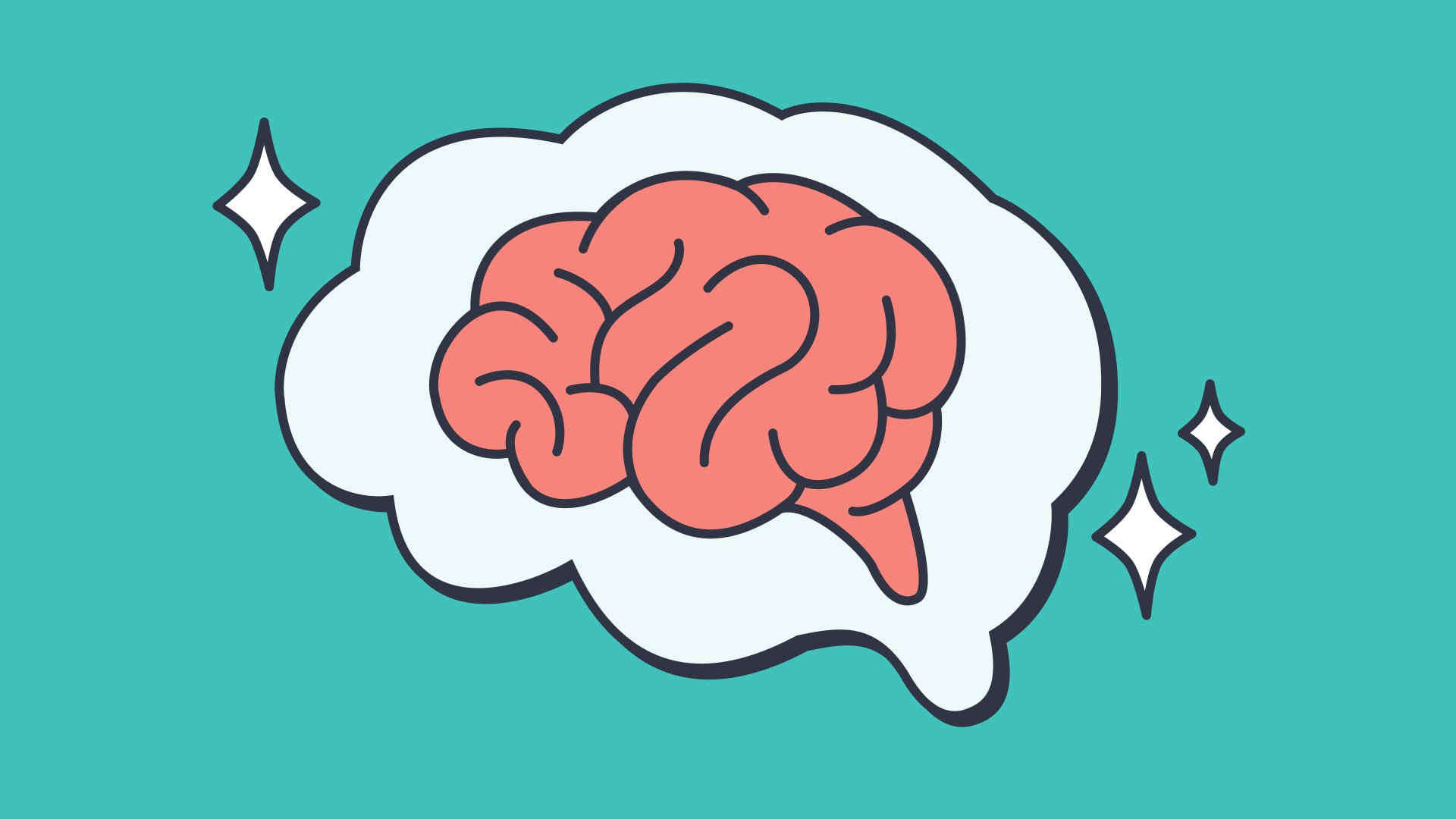 A graphic of a brain suggesting thinking