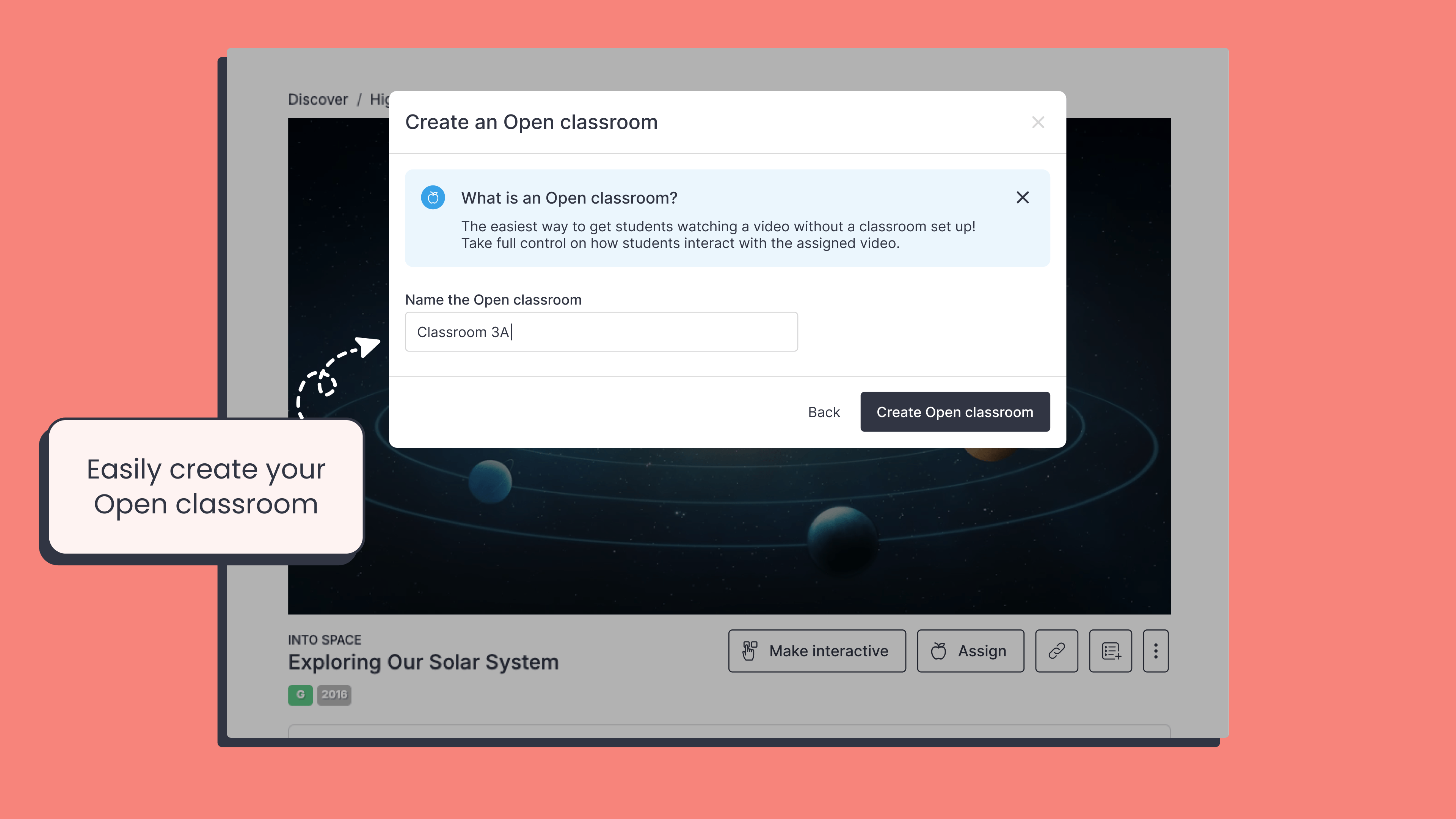 Assign to ‘Open classroom’ - AU / UK