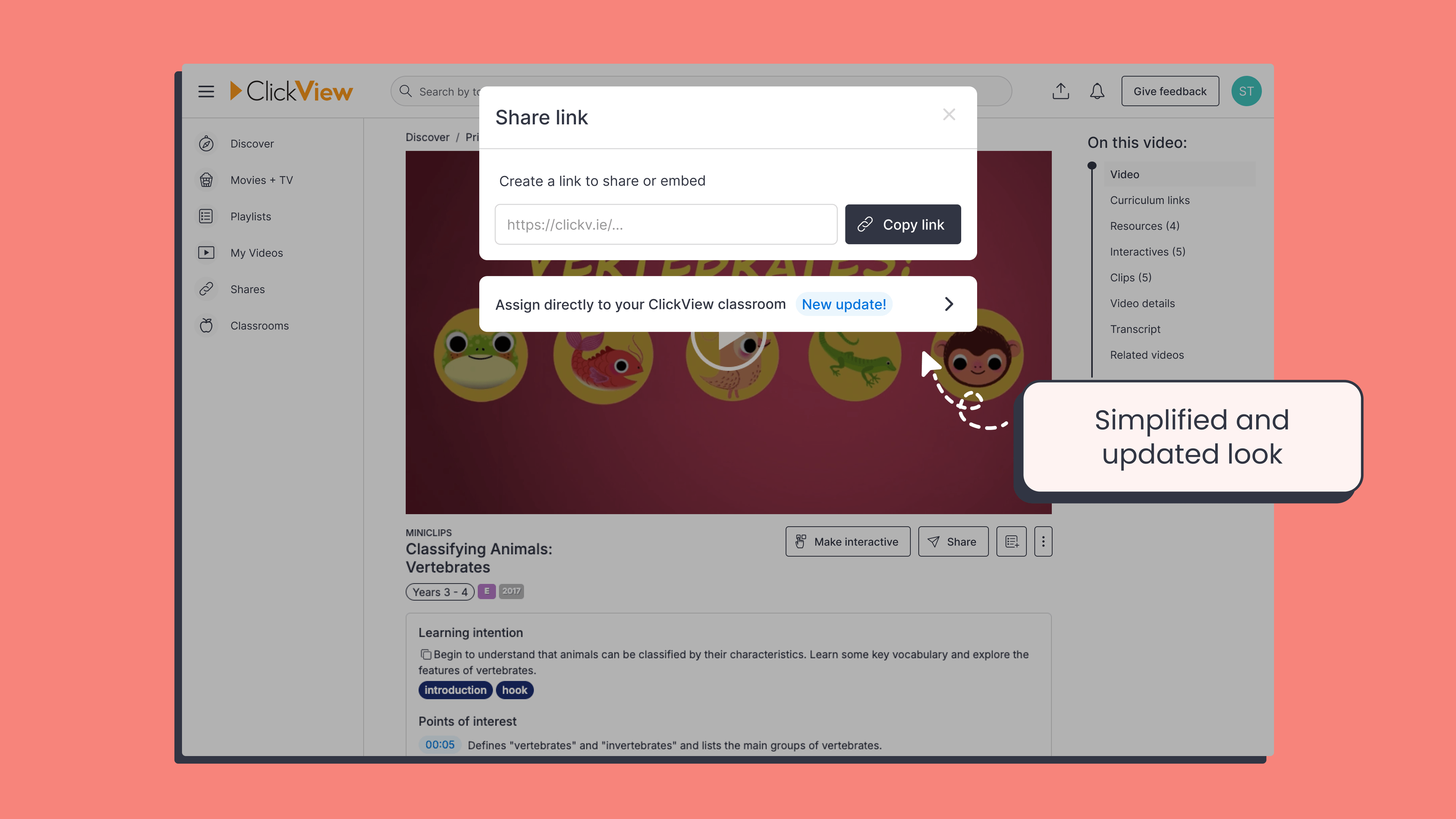 ‘Share a link’ or ‘Assign’ to a classroom AU UK