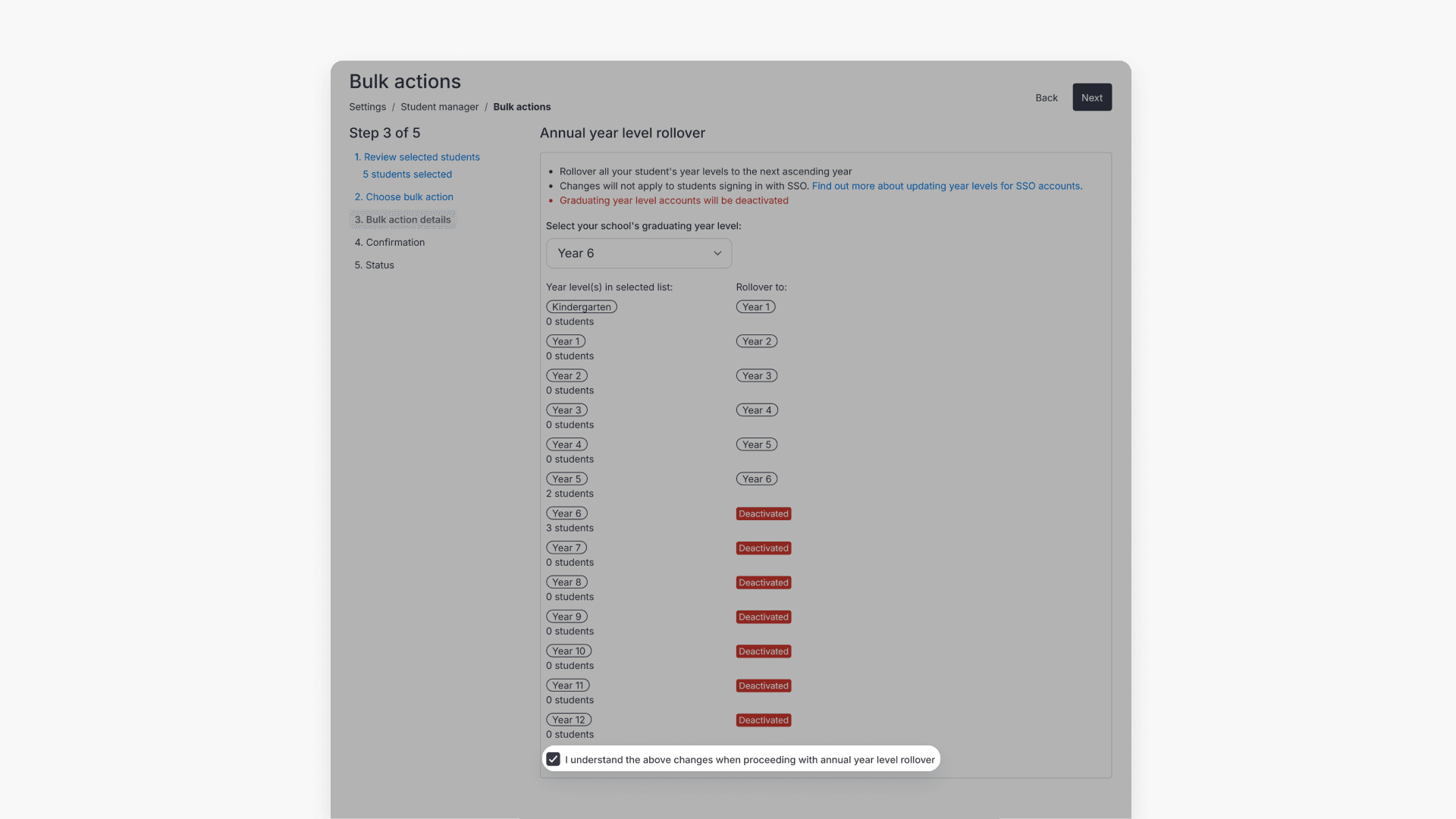 Check the warning box