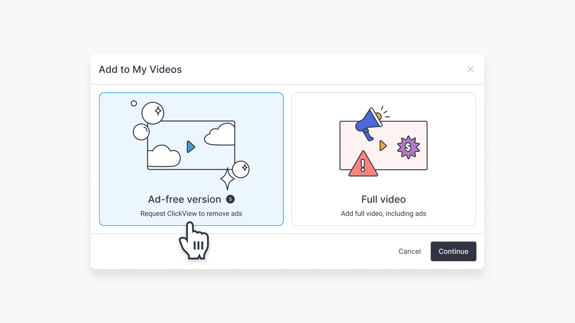Select Ad free version