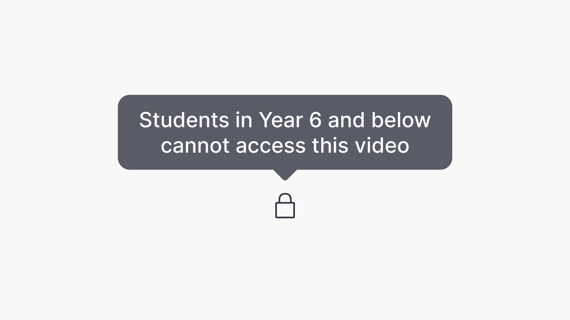 Restriction video padlock symbol