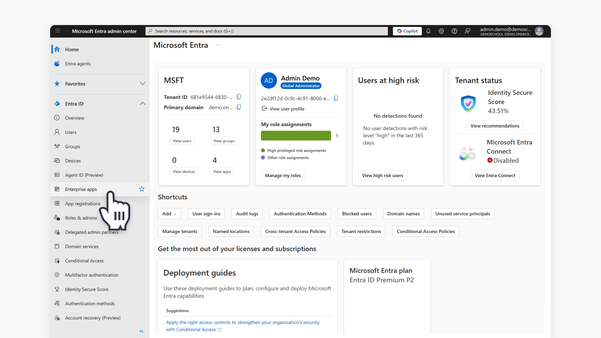 Entra admin portal enterprise apps