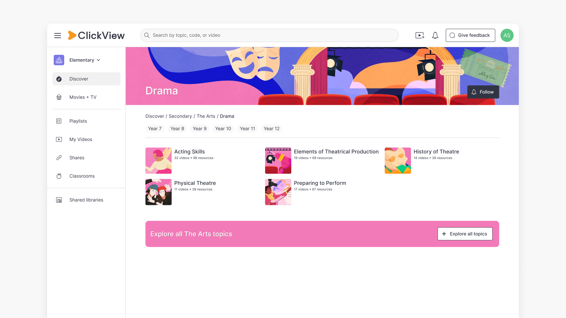 Drama topic page