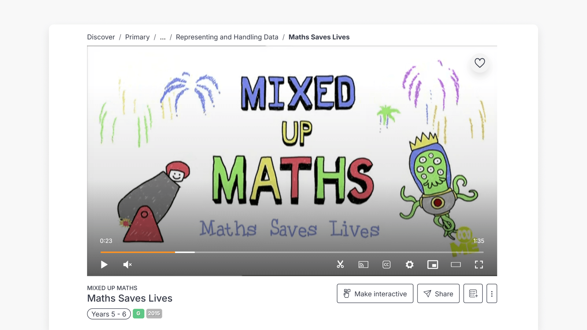 Maths saves lives video