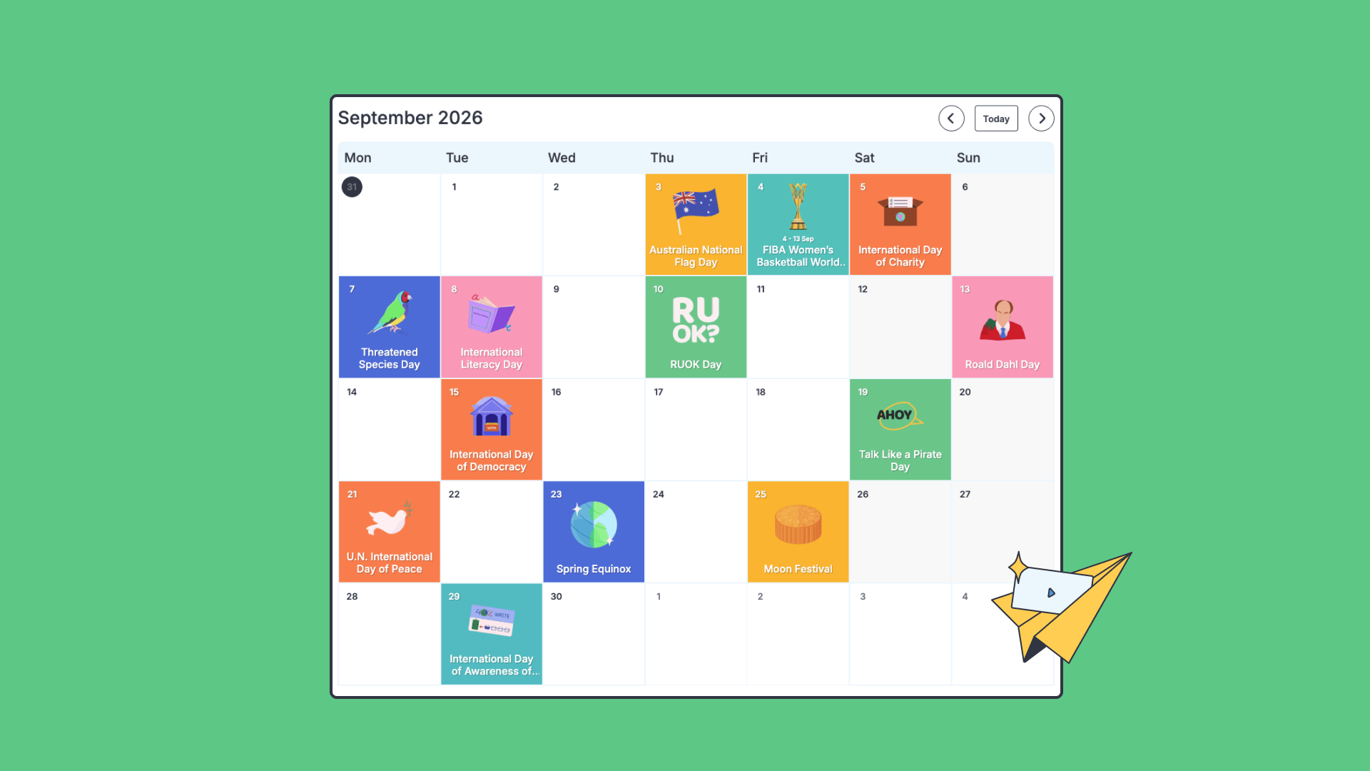 September 2026 calendar