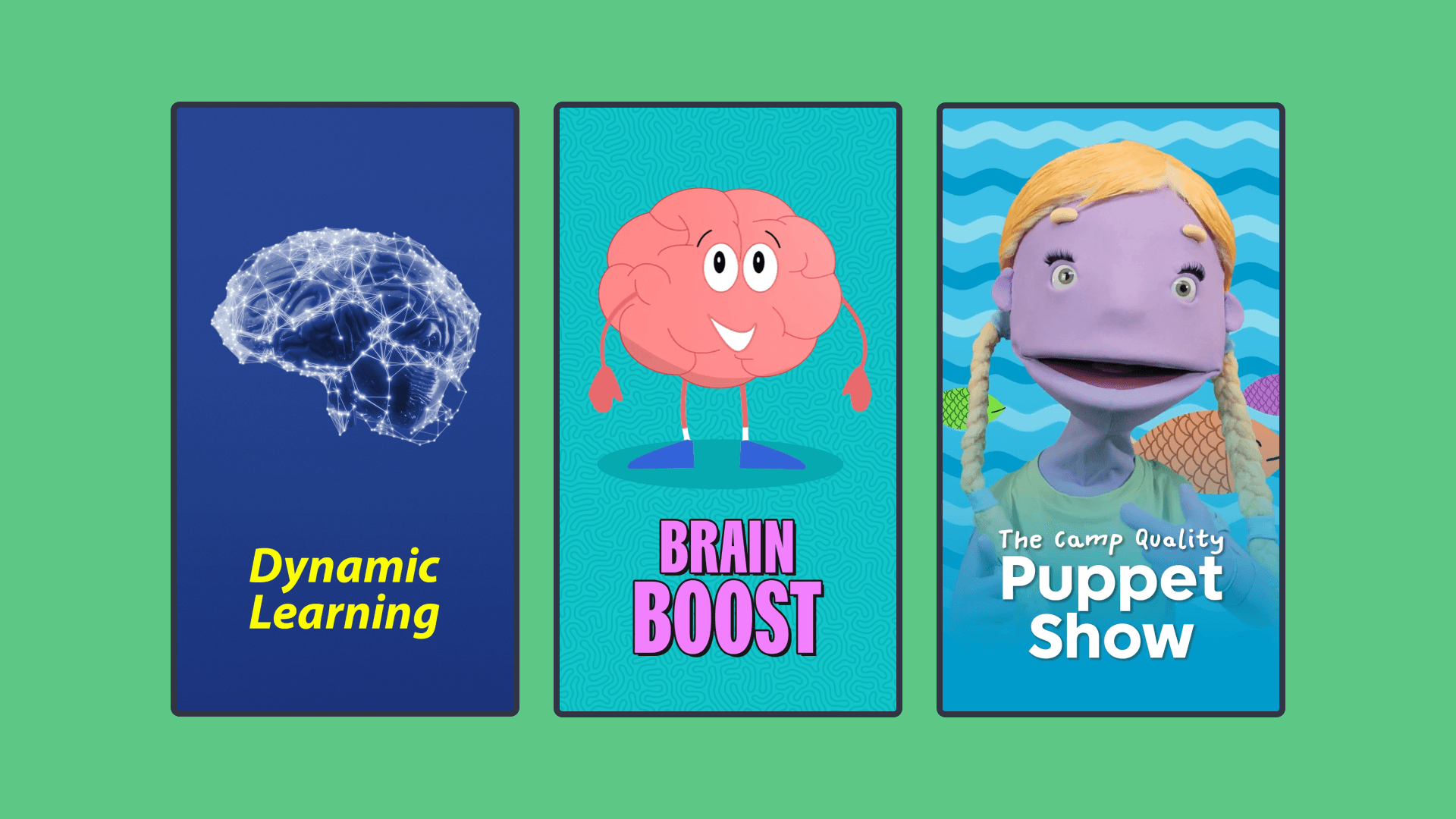 Three poster images