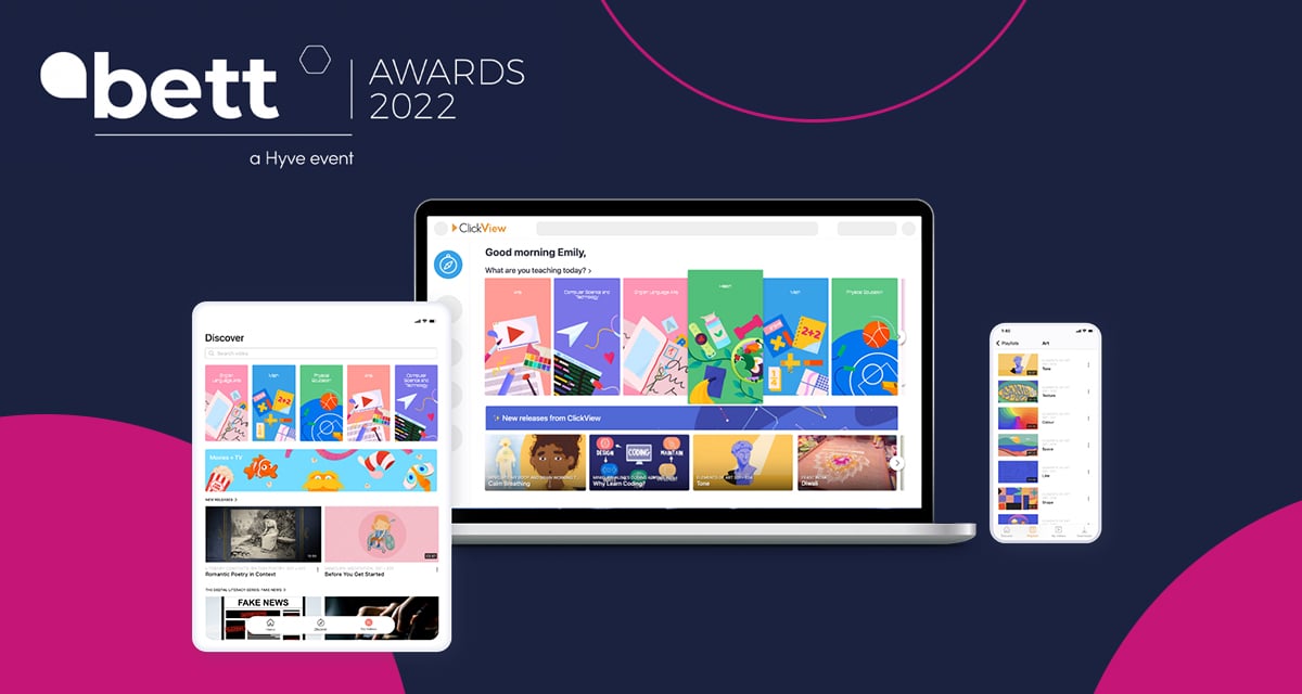 ClickView UK Bett awards finalist 2022