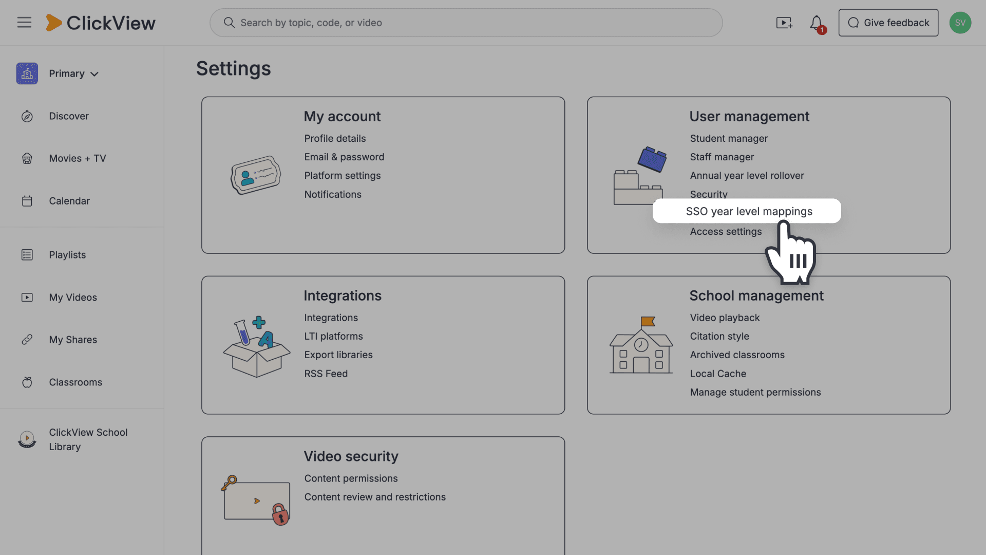 SSO year level mappings