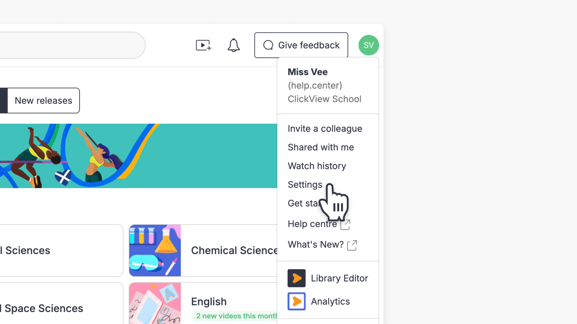 ClickView settings