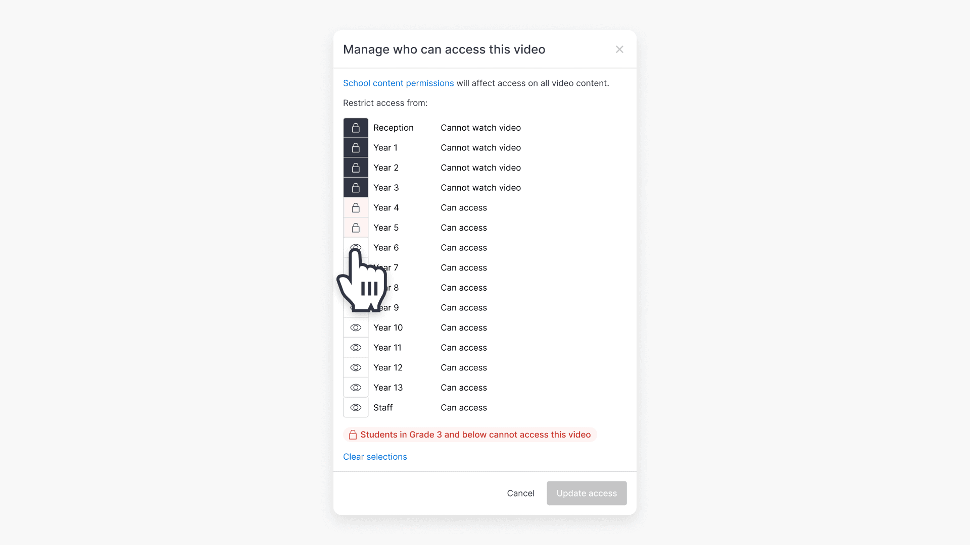 Manage access