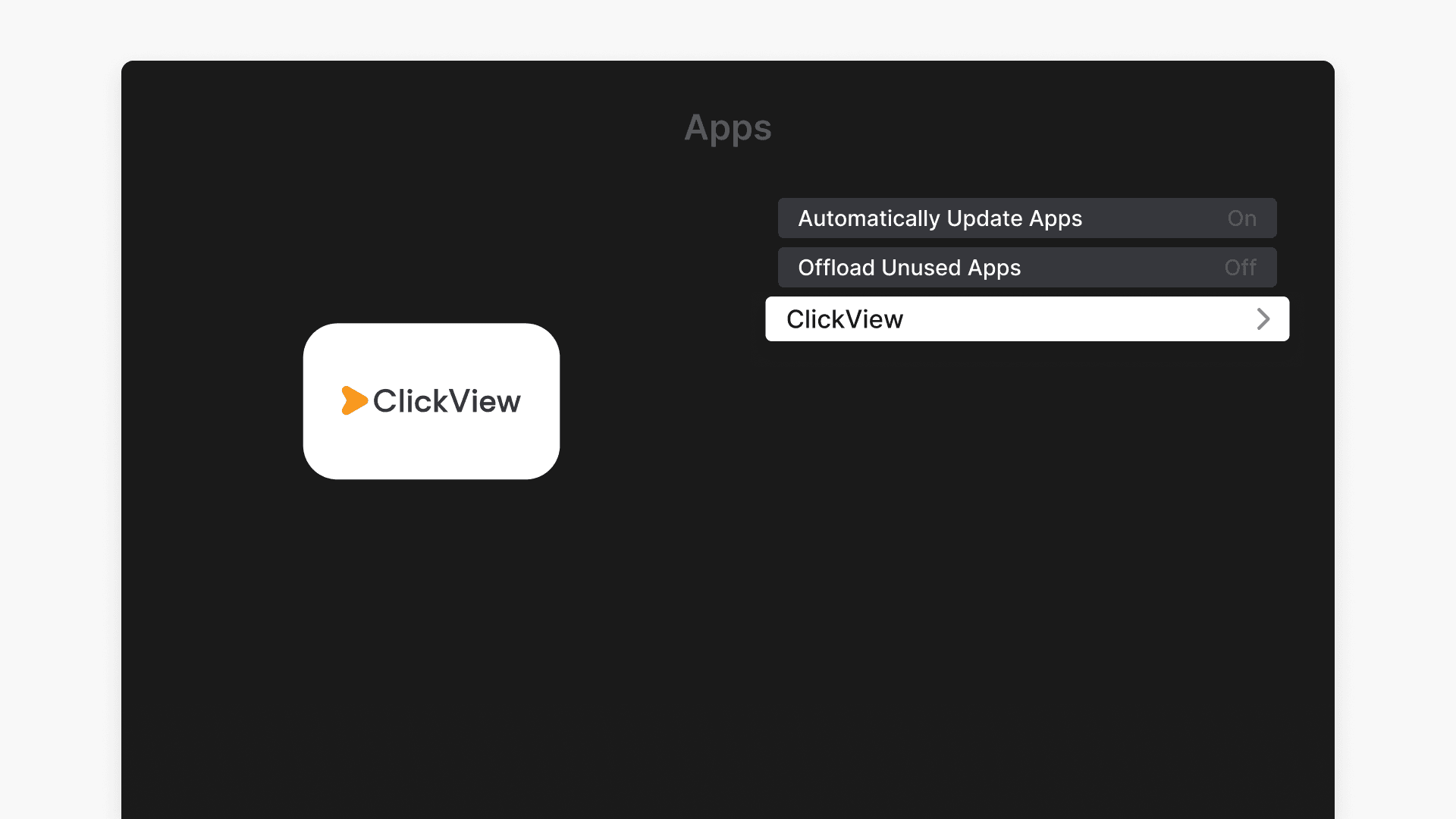 Select the ClickView app